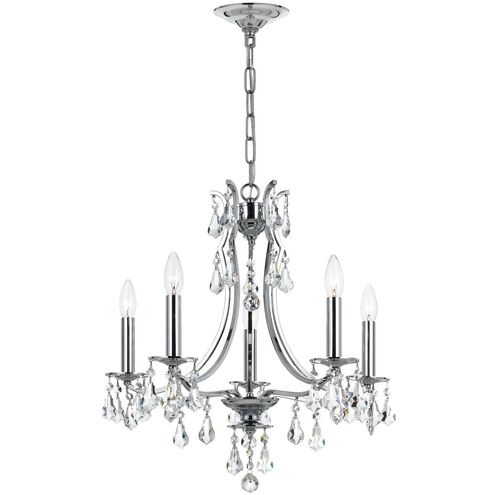 Cedar 5 Light 20 inch Polished Chrome Chandelier Ceiling Light in Clear Swarovski Strass