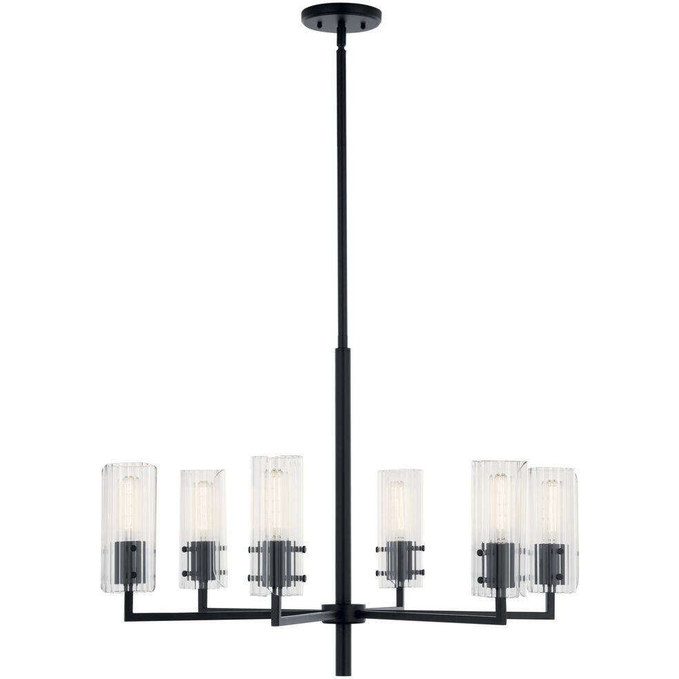 Velestino 6 Light Black Chandelier Ceiling Light