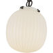 Alora Mood Cherise 1 Light 6.75 inch Matte Black/Glossy Ribbed Opal Glass Pendant Ceiling Light