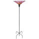 Fiore Pink Art Glass Bird Feeder