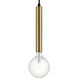 Bobbie LED 5.5 inch Lacquered Brass Pendant Ceiling Light