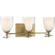 Elowen 3 Light 21.75 inch Legacy Brass Vanity Wall Light