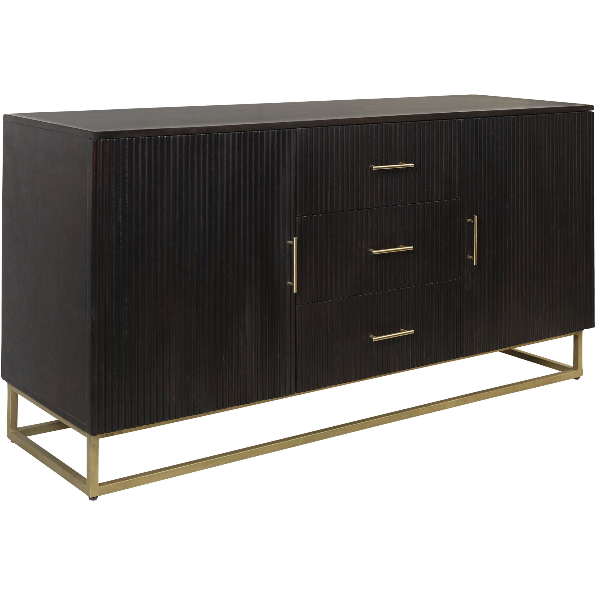 Lexington 61 X 18 inch Ebony and Gold Sideboard