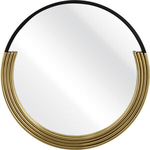 Beaman 24 X 24 inch Brass with Black and Clear Wall Mirror