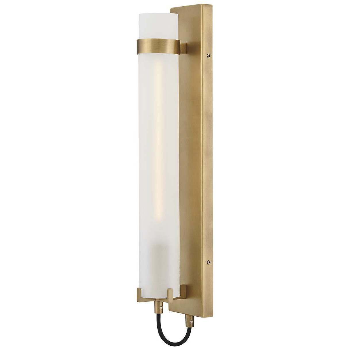 Ryden 1 Light 4.5 inch Heritage Brass Sconce Wall Light in Etched White