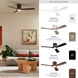 Volos 48 inch Satin Natural Bronze with Walnut Blades Ceiling Fan