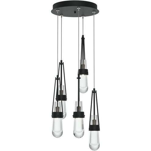 Link 5 Light 13 inch Black Mini Pendant Ceiling Light