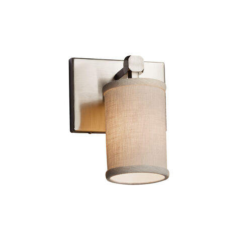 Textile LED 6 inch Brushed Nickel Wall Sconce Wall Light