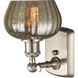 Ballston Fenton LED 7 inch Brushed Satin Nickel Sconce Wall Light in Mercury Glass, Ballston