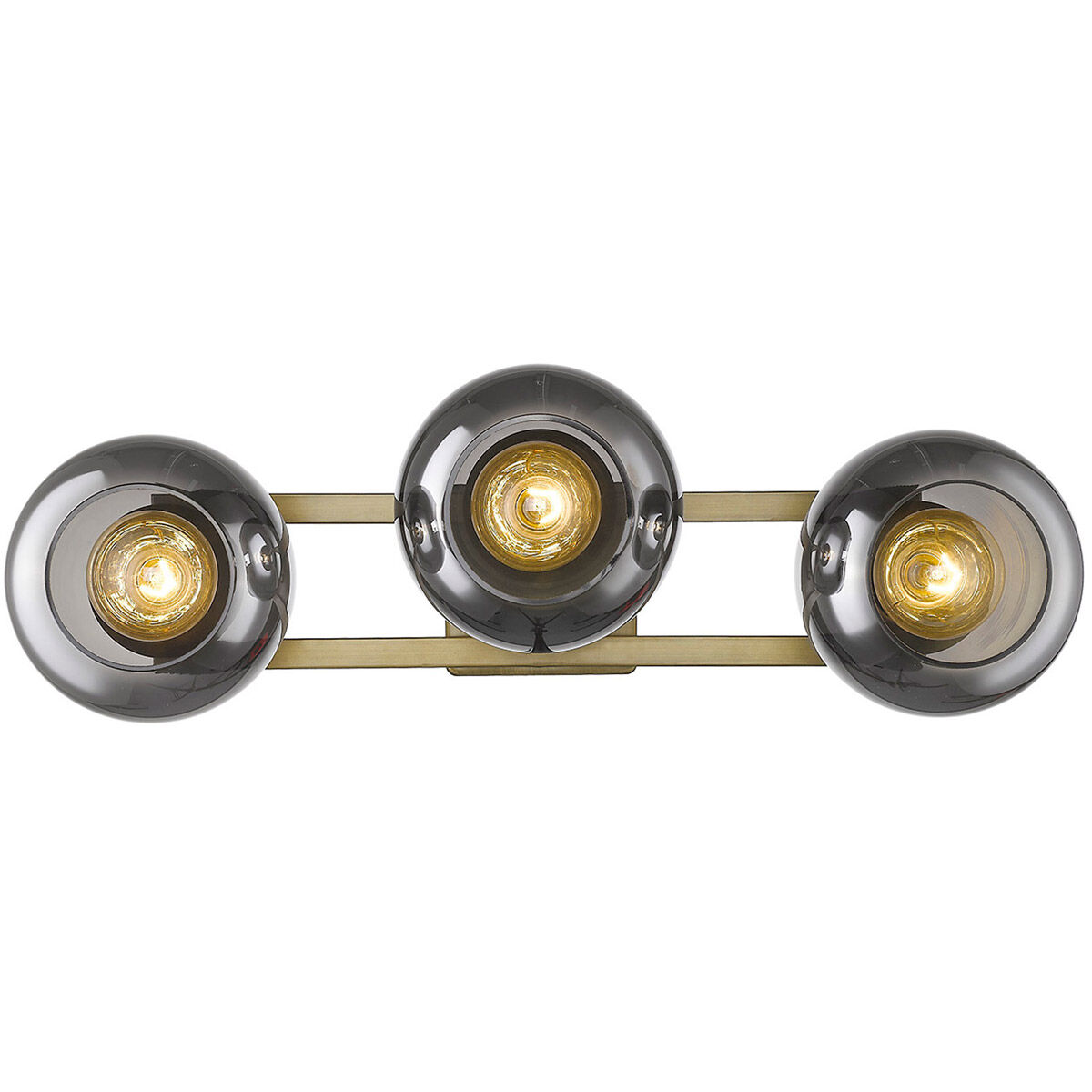 Lunette 3 Light 26 inch Aged Brass Sconce Wall Light