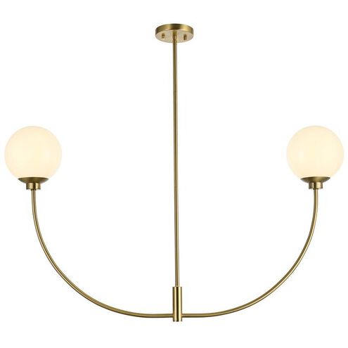 Nyomi 2 Light 42 inch Satin Gold Chandelier Ceiling Light