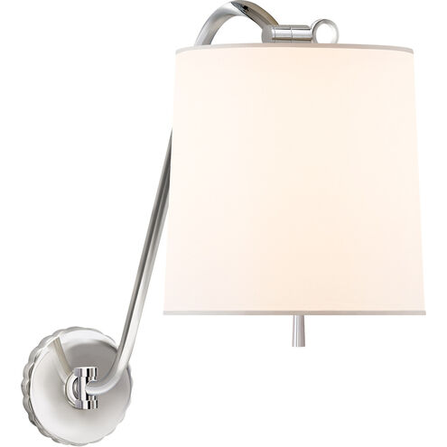 Barbara Barry Understudy 1 Light 10 inch Polished Nickel Sconce Wall Light in Silk