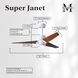 Atlas Super Janet 52 inch Gloss White with Walnut Tone Blades Ceiling Fan