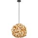 Bailey 1 Light 16 inch Matte Black Single Drop Pendant Ceiling Light, Small