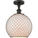 Ballston Large Farmhouse Chicken Wire LED 10 inch Oil Rubbed Bronze Semi-Flush Mount Ceiling Light, Ballston