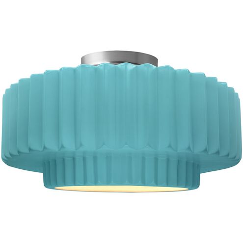 Radiance 1 Light 16.5 inch Reflecting Pool and Brushed Nickel Semi Flush Ceiling Light