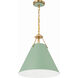 Xavier Pendant Ceiling Light in Vibrant Gold and Green