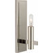 Chapman & Myers Sonnet LED 3 inch Polished Nickel Single Sconce Wall Light in (None), Petite