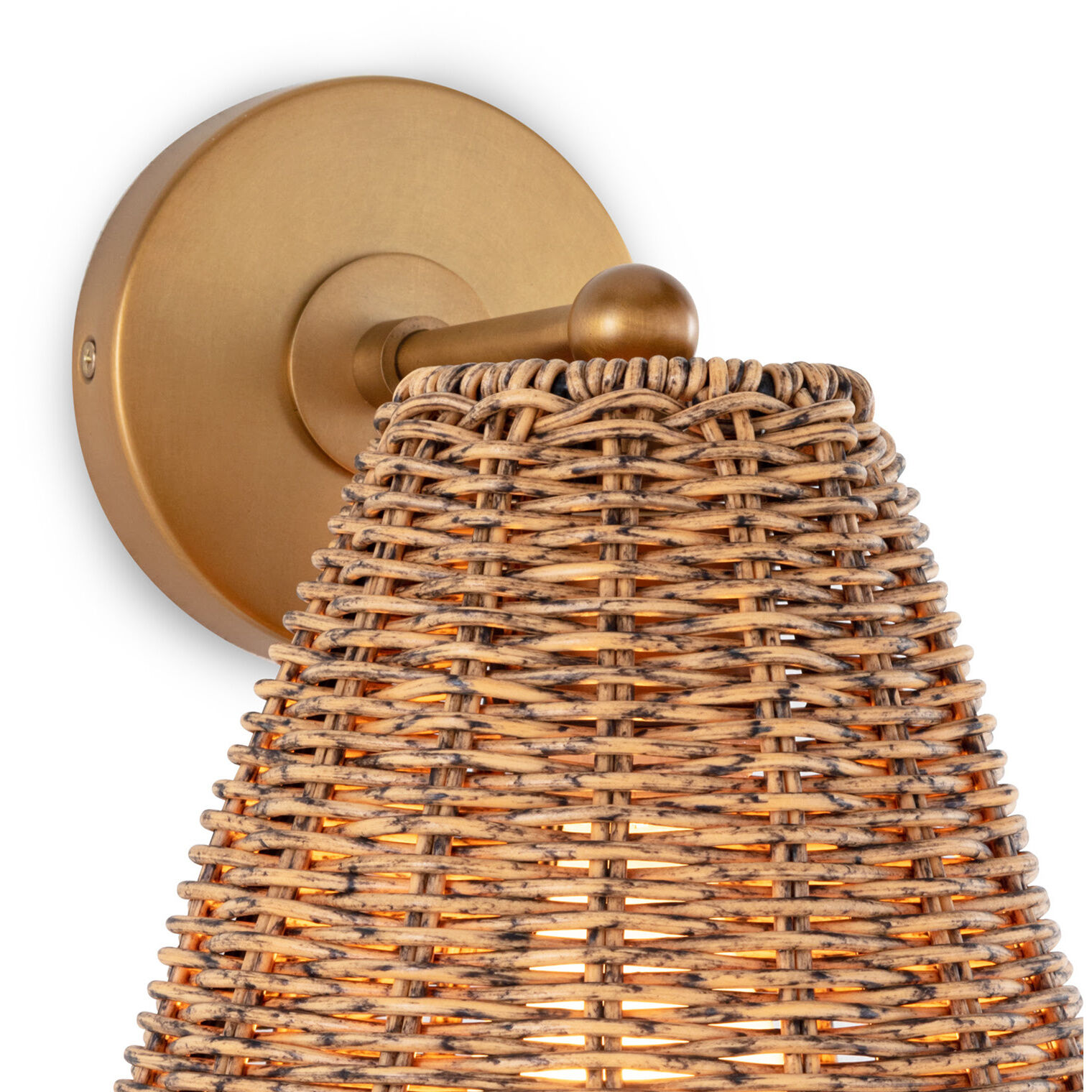 Kismet 1 Light 7.5 inch Natural Brass Wall Sconce Wall Light, Hanging