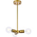 Reyes 3 Light 7.5 inch Brass Pendant Ceiling Light