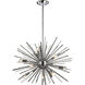 Starburst 12 Light 27 inch Polished Chrome with Clear Chandelier Ceiling Light
