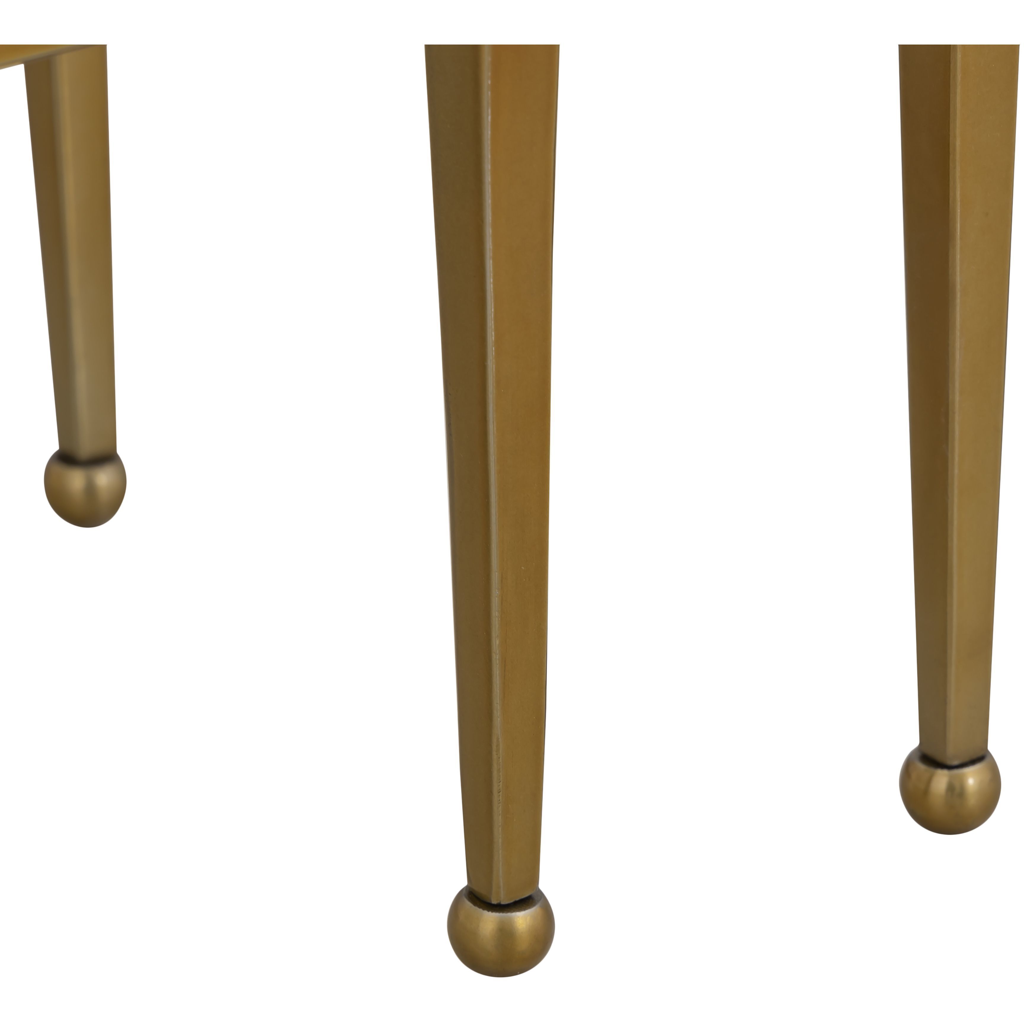 Carrick 52 X 15 inch Dark Brown with Brass and Clear Nesting Console Table, Set of 3