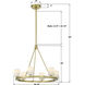 Aragon 6 Light 22.75 inch Soft Brass Chandelier Ceiling Light