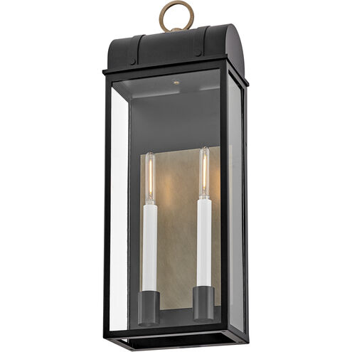 Heritage Campbell Outdoor Wall Mount in Black with Burnished Bronze