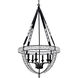Canada 6 Light 24 inch Black Chandelier Ceiling Light