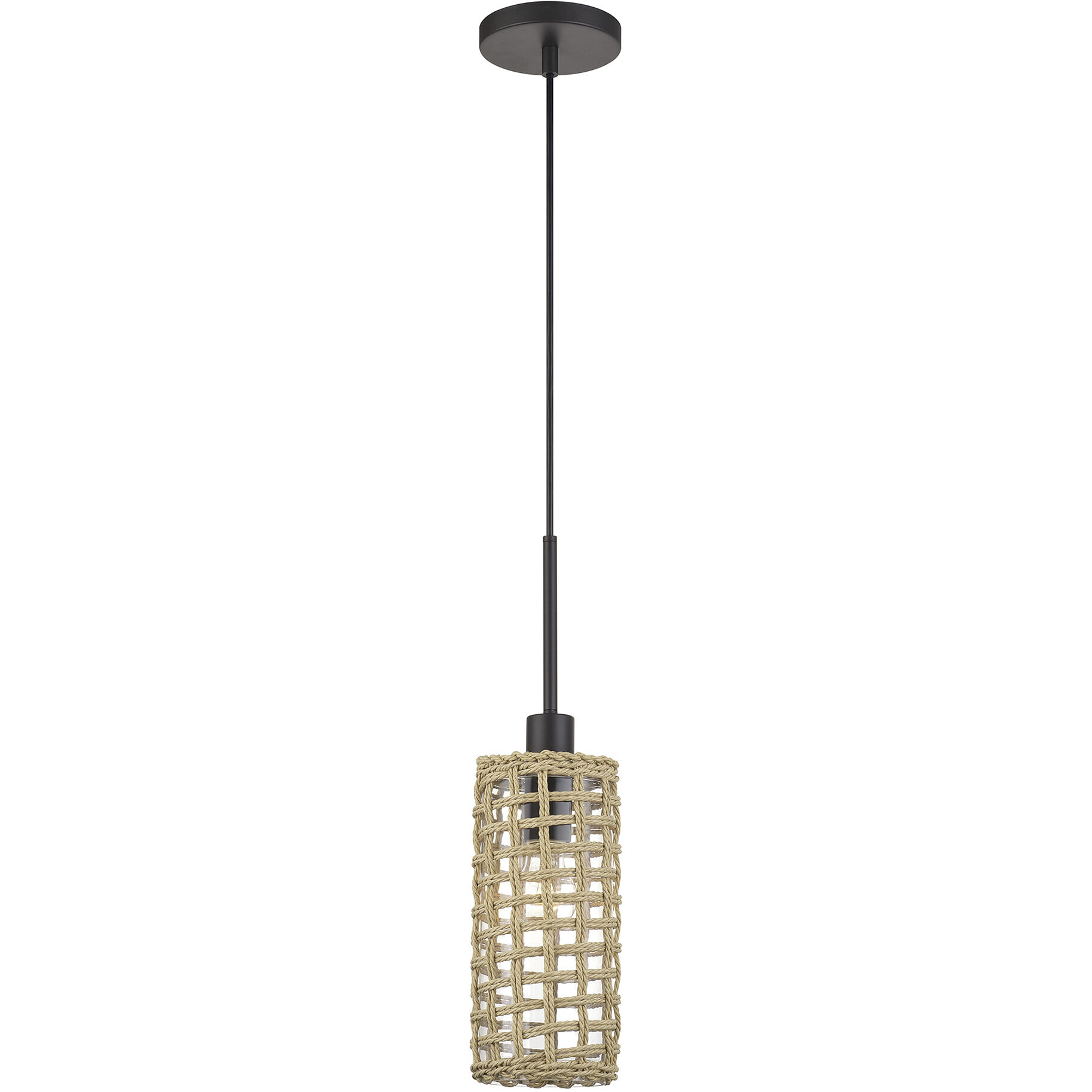 Twinewell 1 Light 5.13 inch Bronze Mini Pendant Ceiling Light