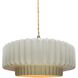 Radiance LED 14.5 inch Matte White and Champagne Gold and Brushed Nickel Pendant Ceiling Light