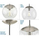 Atwell 1 Light 10 inch Brushed Nickel Pendant Ceiling Light, Medium
