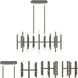 Kane 42 Light 38.25 inch Smokey Taupe with Polished Nickel Island Chandelier Ceiling Light in Smoky Taupe