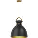 Alora Mood Waldo Pendant Ceiling Light in Aged Gold and Matte Black