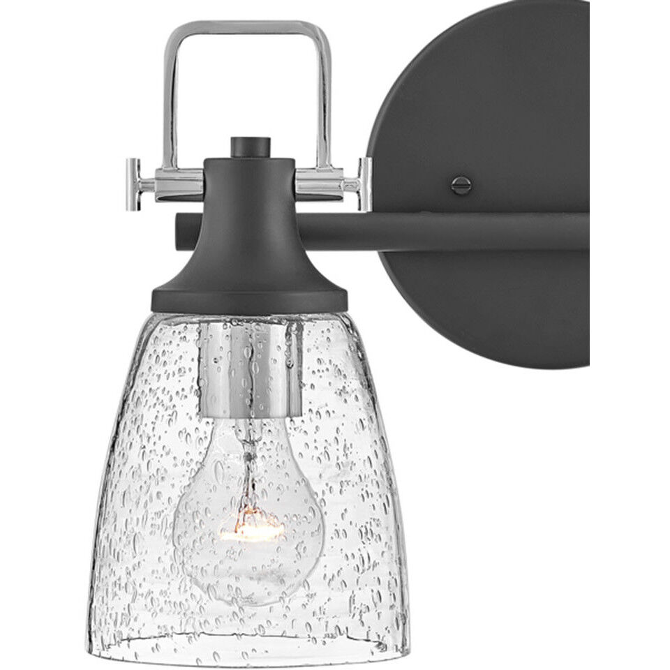 Easton 2 Light 14.5 inch Black with Chrome Vanity Light Wall Light in Black/Chrome