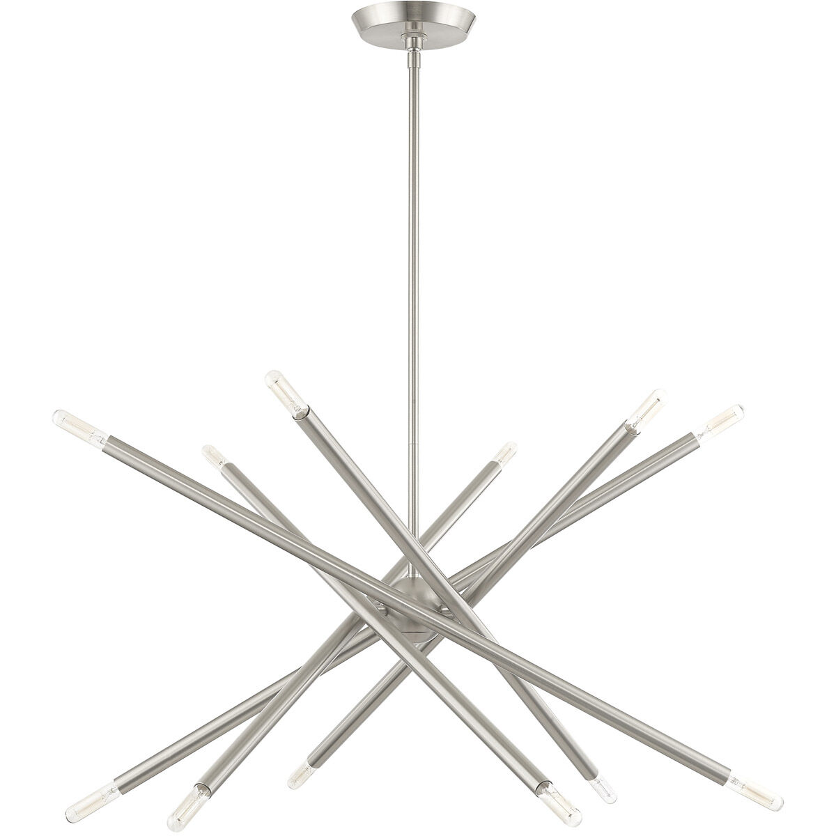 Soho 12 Light 28 inch Brushed Nickel Chandelier Ceiling Light