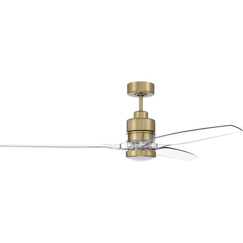 Sonnet WiFi 60 inch Satin Brass with Clear Acrylic Blades Ceiling Fan (Blades Included)