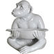 Chimp White Statue