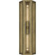 Berens 2 Light 24 inch Natural Brass Outdoor Wall Light