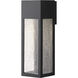 Rook LED 15 inch Satin Black Outdoor Wall Mount Lantern, Large