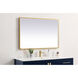 Pier 30 X 27 inch Brass LED Mirror