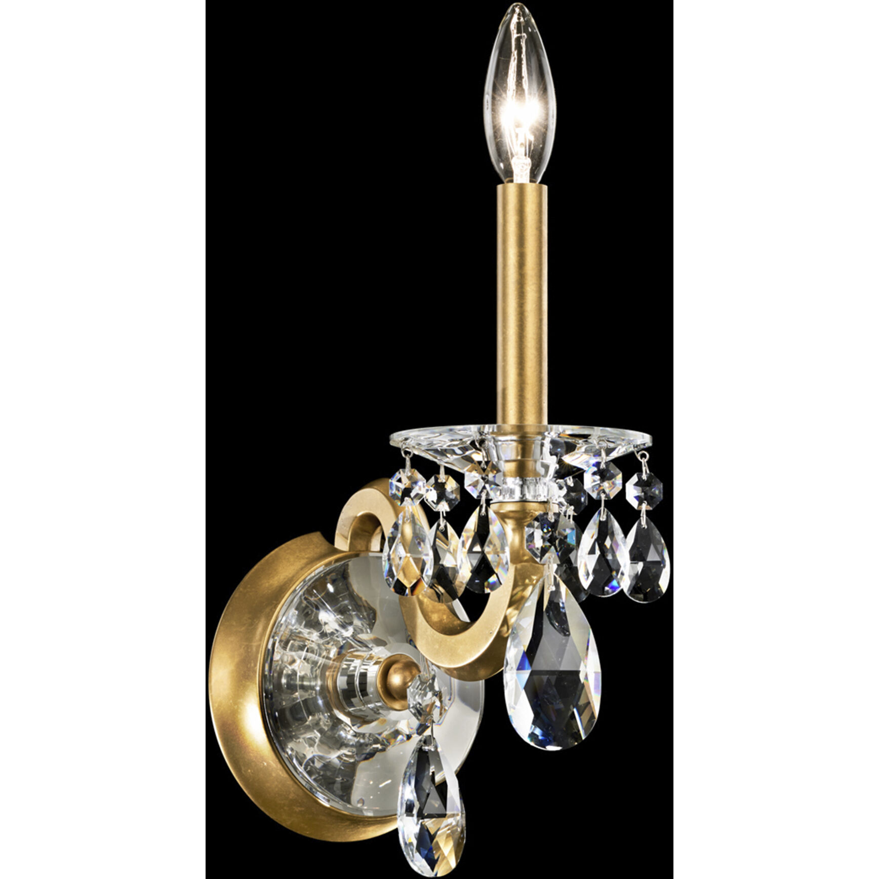 San Marco 1 Light 8 inch Heirloom Gold Wall Sconce Wall Light, Schonbek Signature