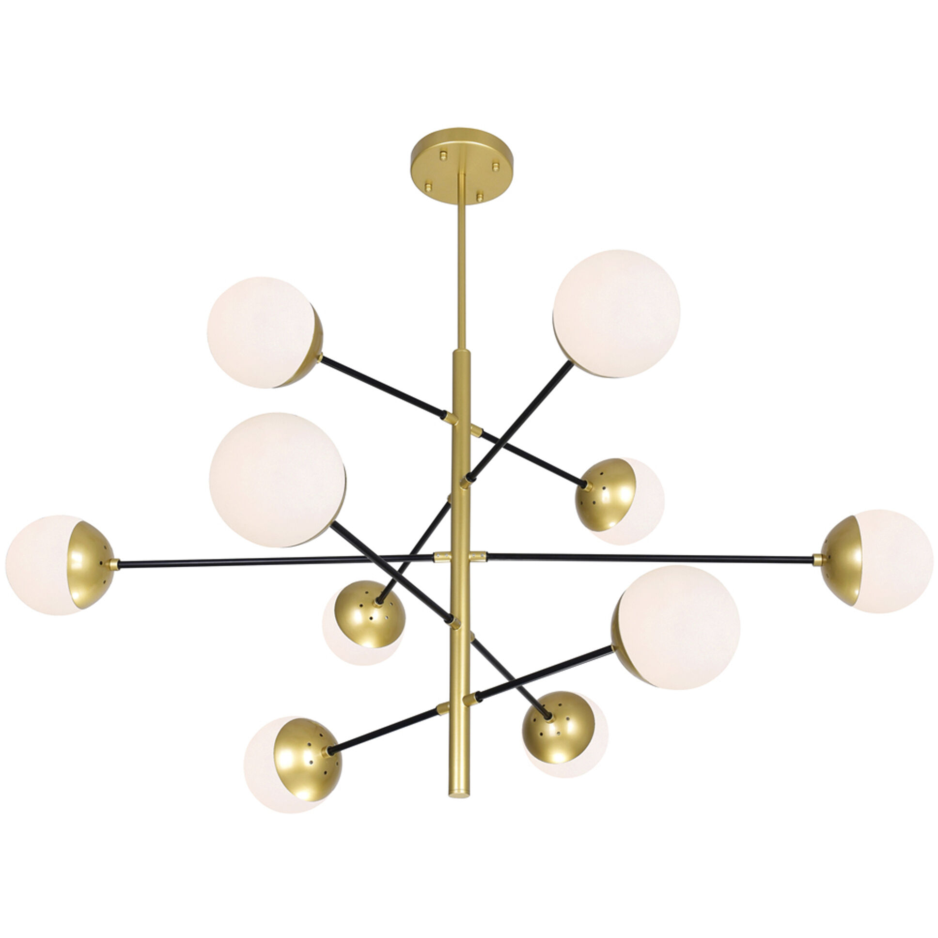 Compass LED 38 inch Medallion Gold Down Chandelier Ceiling Light