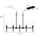 Chastine 5 Light 36 inch Matte Black Linear Chandelier Ceiling Light