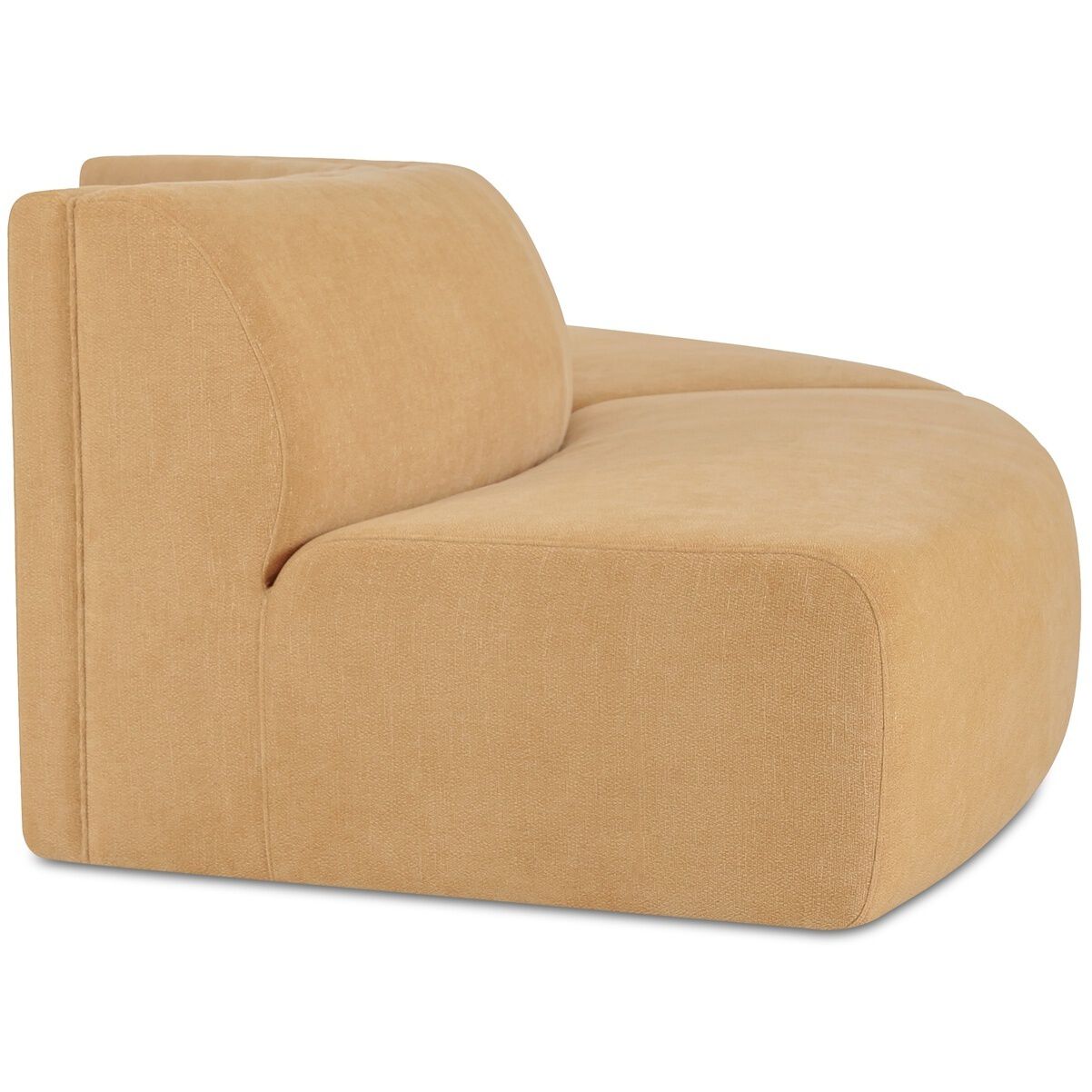 Naomi Yellow Convex Modular Sectional, 2 Piece