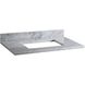 Stone Top 37 X 22 X 1 inch White with Gray Vanity Top, Undermount Sink