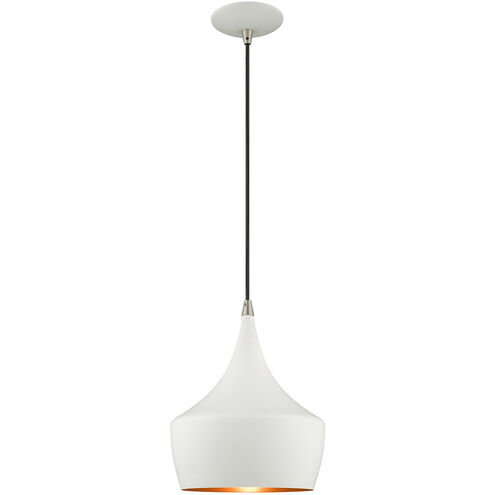 Allison 1 Light 10 inch White Mini Pendant Ceiling Light