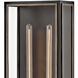 Shaw 2 Light 25 inch Black with Burnished Bronze Outdoor Wall Mount