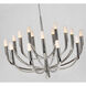 Kelly Wearstler Verso LED 48 inch Polished Nickel Tiered Chandelier Ceiling Light in Alabaster, Grande