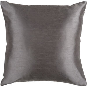 Solid Luxe 22 X 22 inch Charcoal Pillow Kit, Square